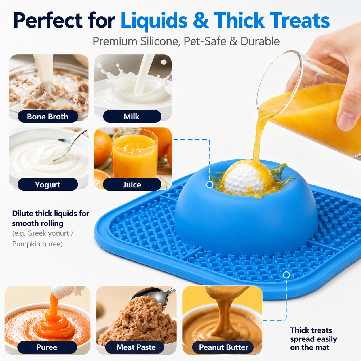 2-in-1 Slow Feeder Lick Ball Bowl
